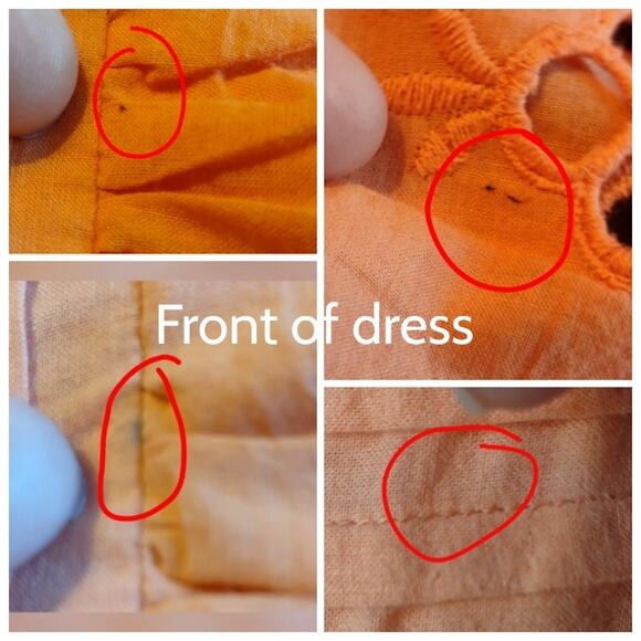 Lovers and Friends Dallas Midi 100% Cotton Dress in Peach Size Small Flawed - Picture 8 of 16